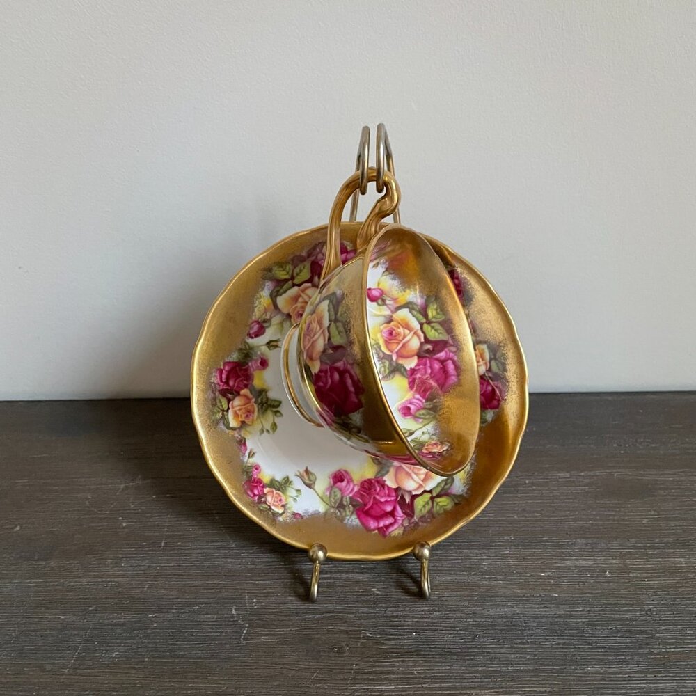 Royal Chelsea Golden Rose Teacup & Saucer